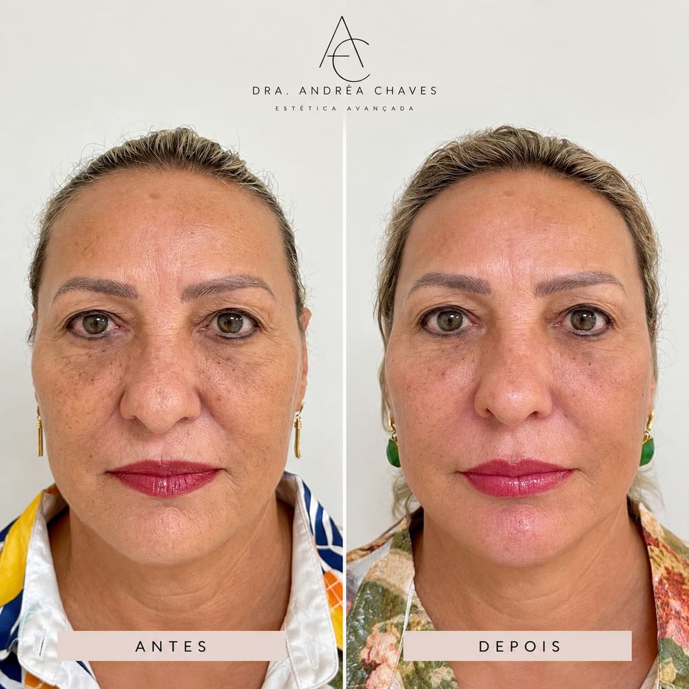 Registro de resultado de procedimento realizado por Andréa Chaves